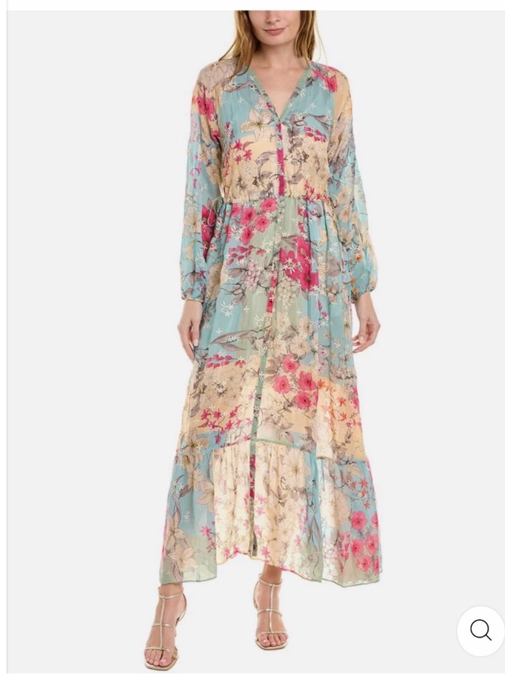 Johnny Was Bohemian Maxi Dress - Blue size M